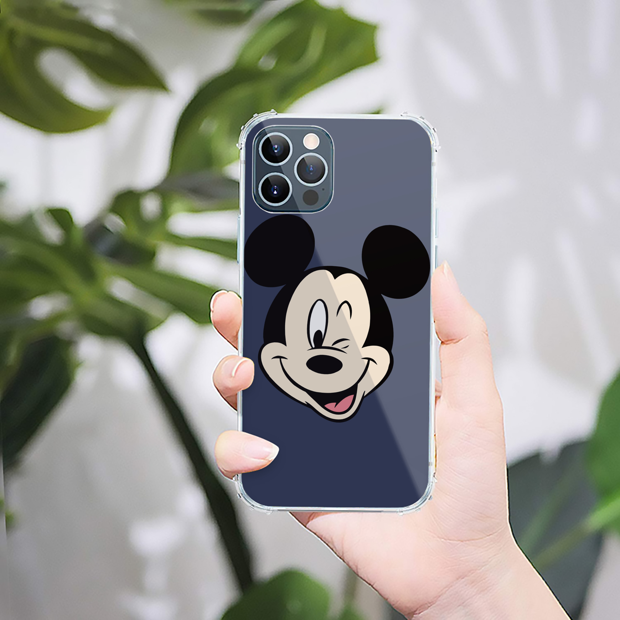（画像用） ミッキーマウス Mickey Mouse 【iPhone 12シリーズ対応】透明スマホケース（クリアソフトケース）